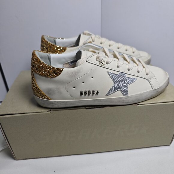 Golden Goose Superstar Sneakers - Gold Glitter Star Edition - Picture 3 of 5